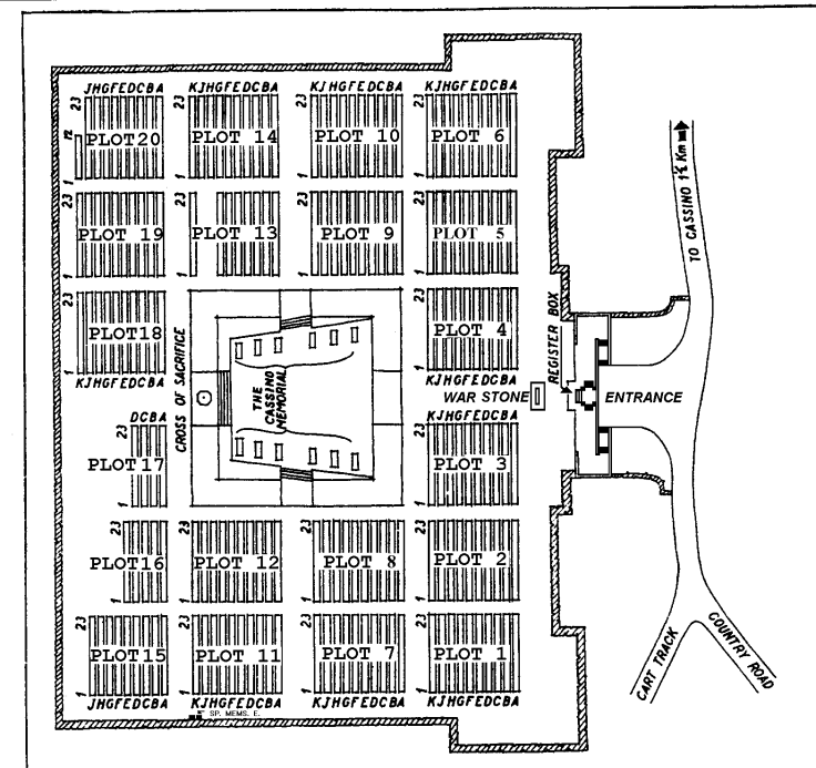 Taylor Archie d1944 cassino CemeteryPlan